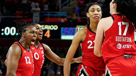 ja77 tha|A’ja Wilson scores at buzzer, Aces beat Sky 77.
